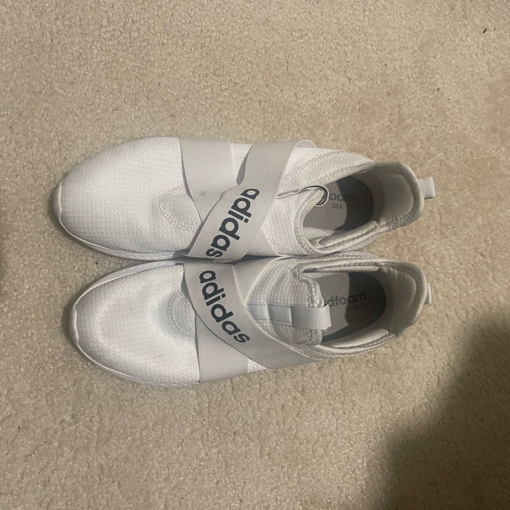 Adidas White Slip-On Sneakers